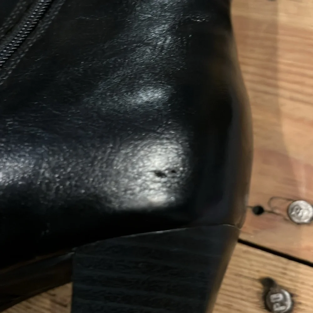 Women’s black leather 3 inch heal boots size 10 - Picture 7 of 7
